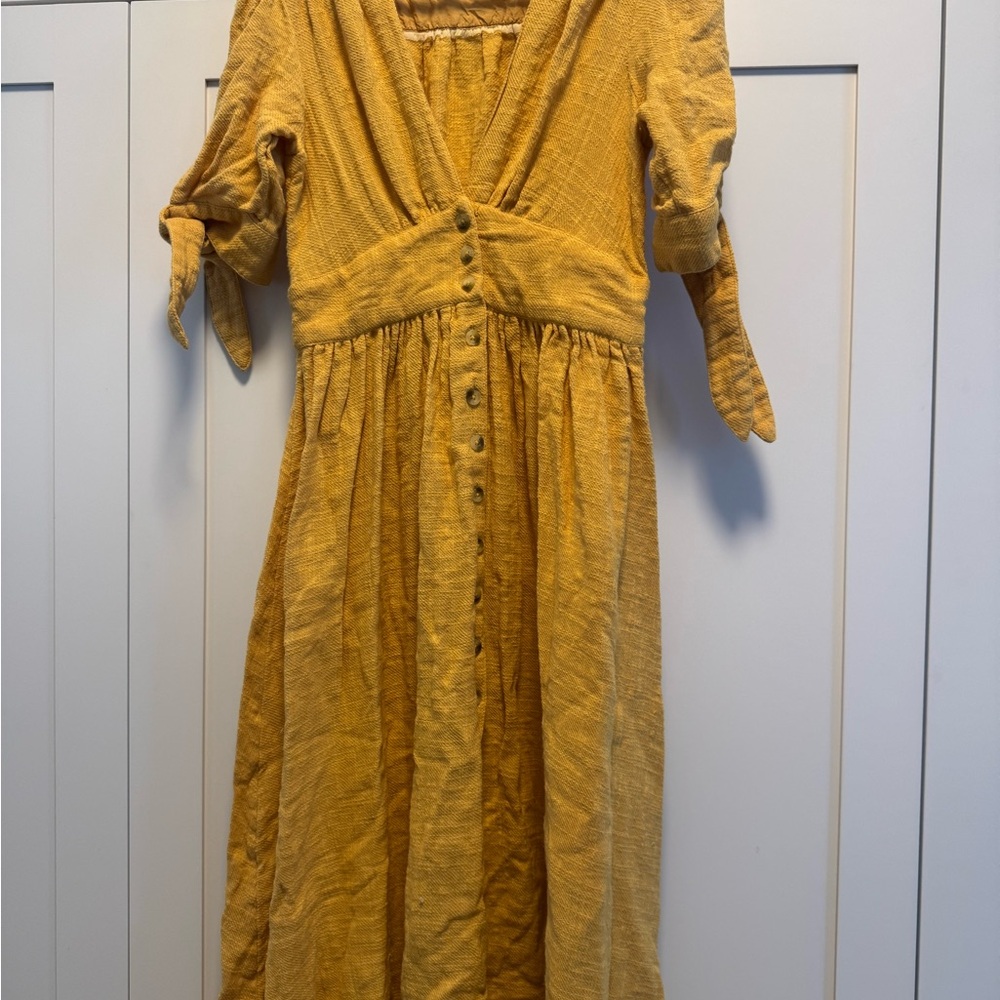 Free People Love Of My Life Darling Gauze Prairie Midi Fall Boho Dress Size XS
